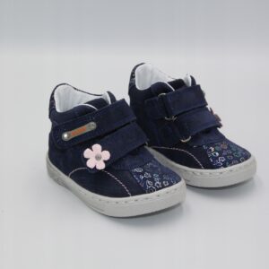 Buty dziecięce JAMET 129 GRANAT / KWIATKI skóra naturalna R 20
