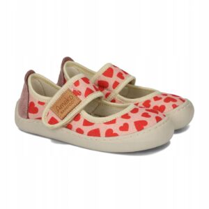 Ameko Barefoot Noel Hearts baleriny kapcie dziecięce Rzepy różowy R 30