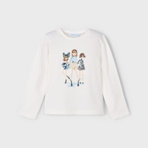 Mayoral 4011 bluzka dziecięca kolor beżowy